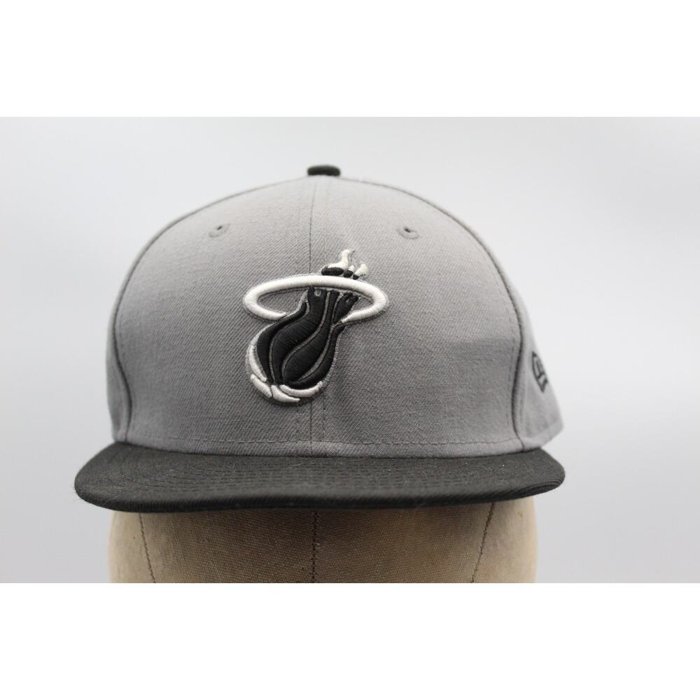 New Era 59fifty Miami Heat NBA Hardwood Classics Fitted Hat Kids 6 5/8 53cm Gray